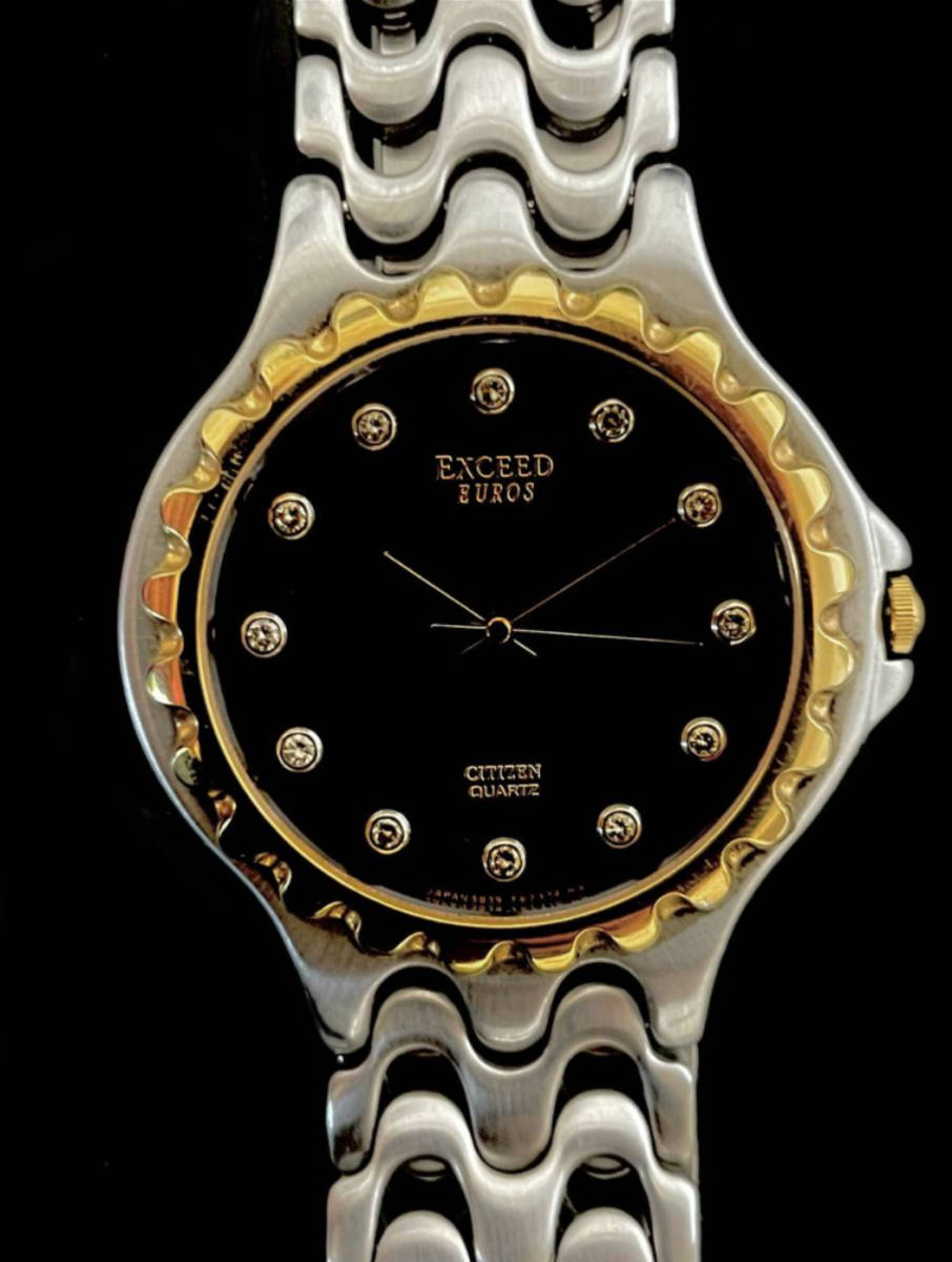 ◇ 美品 稼働品 CITIZEN / シチズン エクシード 5Pダイヤ ソーラー