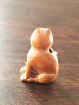 小さい木彫り　ネコ　猫_画像3