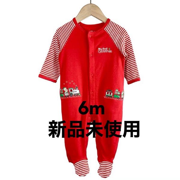 ロンパース 6M カバーオール ベビー服 こども服 女の子 可愛い クリスマス 新品未使用 お祝い