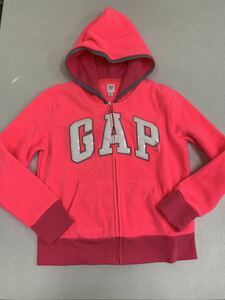 ★ＧＡＰ★新品★ロゴパーカー★１３０★フリース★ピンク★ギャップ★正規店★ジップアップ★人気のタイプ21★1-1