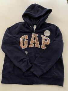 ★ＧＡＰ★新品★ロゴパーカー★１６０★紺★ネイビー★ジップアップ★ギャップ★正規店★人気のタイプ21★2-2