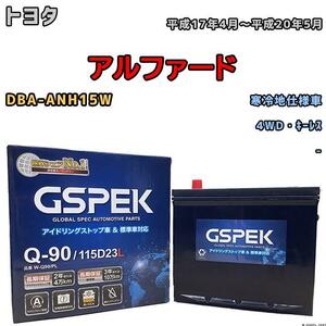 バッテリー デルコア GSPEK トヨタ アルファード DBA-ANH15W 4WD・キーレス Q-90