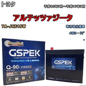 バッテリー デルコア GSPEK トヨタ アルテッツァジータ TA-JCE15W 4WD・ナビ Q-90