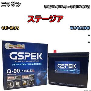 バッテリー デルコア GSPEK ニッサン ステージア GH-M35 - Q-90