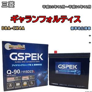 バッテリー デルコア GSPEK 三菱 ギャランフォルティス DBA-CX4A - Q-90