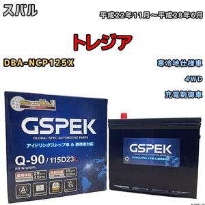 バッテリー デルコア GSPEK スバル トレジア DBA-NCP125X 4WD Q-90