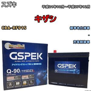 バッテリー デルコア GSPEK スズキ キザシ CBA-RF91S - Q-90