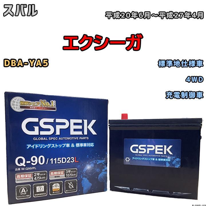 バッテリー デルコア GSPEK スバル エクシーガ DBA-YA5 4WD Q-90
