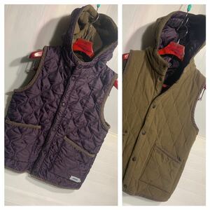 ARMENa- men Poland made type pushed . quilting design reversible f-ti the best Parker jacket purple × tea O XS degree 