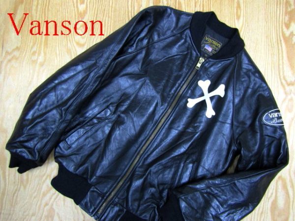 バンソン　TJV　36　黒／青 ライダースジャケット ジャケット/アウター メンズ 【まとめ買い】