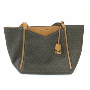 TEI【中古品】 MICHAEL KORS マイケルコース 30S8GN1T1B WHITNEY ブラウン ハンドバッグ シグネチャー 〈188-221117-TS-7-TEI〉