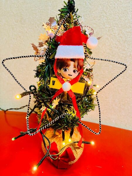 ハンドメイド クリスマス ワイヤークラフト ワイヤーアート BTS TINYTAN V テテ キムテヒョン ツリーオーナメント