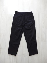 UNIQLO ユニクロ メンズ コットン/綿100％ ワイドフィットテーパードパンツ w73cm 黒_画像2