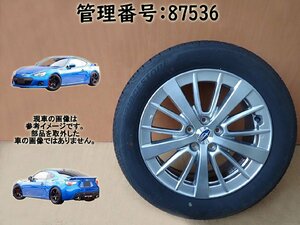 H24 BRZ ZC6 Bridgestone/Turanza/205/55R16/溝残-5mm程/16×6.5J/オフセット:55/5穴/PCD=100/タイヤ・ホイール 1本