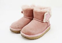 ◇【UGG アグ】子供用 ムートンブーツ ミニベイリーボタン II スター 子供用ブーツ 14.5cm_画像1