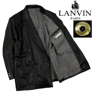 【B1852】【極美品】LANVIN studio ランバンスタジオ レザージャケット レザーテーラードジャケット 羊革 ラムレザー メンズ サイズ50