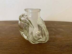  Showa Retro miscellaneous goods * old glass. nail . branch .. vase rabbit .... Novelty 