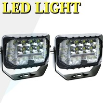 送料込..看板灯 集魚灯 トラック 三面発光 広角 3モードタイプ LED ワークライト 作業灯 3インチ ホワイト イエロー 12V-24V 3M-63W 2個_画像1