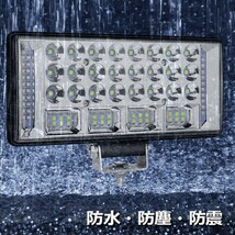 送料込.. LED ワークライト 作業灯 8インチ 204W 前照明灯 建設機械 駐車場 トラック SUV 8C-204W 12V/24V ストロボ 6500K 農業機械 2個_画像5