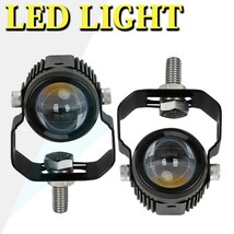 12V~24V 作業灯 投光器 前照灯 2個 CREEチップ採用 照明 高品質 SAMLIGHT 20W LEDヘッドライト バイク _イエロー_ホワイト_切替式_画像1