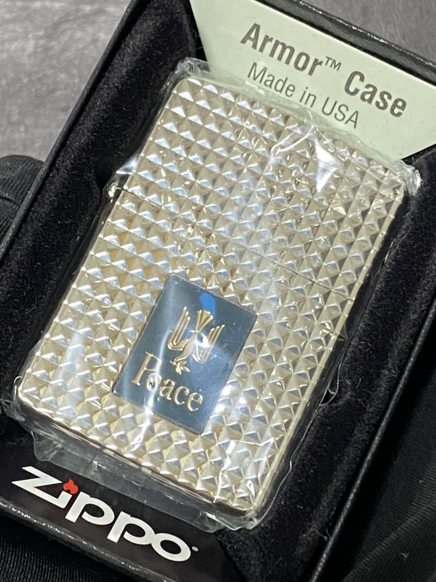 zippo ピース ダイヤカット アーマー 限定品 希少モデル 2007年製 ②