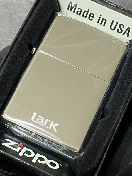 zippo ラーク シルバー 前面加工 限定品 希少モデル 2009年製 ケース 保証書付き