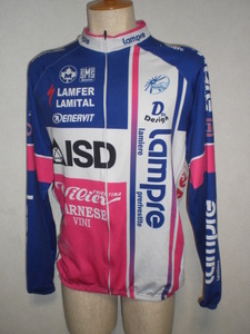 LAMPRE　SAN MARCO　サイクルジャージセットアップXL　白　青紫　ピンク　黒