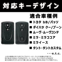 bB QNC20系 向け スマートキーケース シリコンカバー ブルー（ダイハツ-タイプ1）現車確認必要_画像4