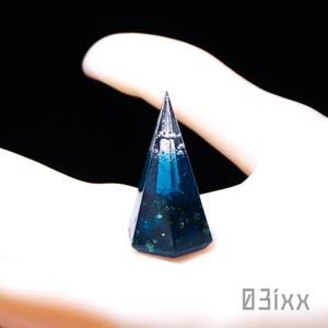Art hand Auction [Free Shipping] Bubble Object Hexagonal Pyramid Mini Blue Interior Charm Purification Protection from Evil, Handmade items, interior, miscellaneous goods, ornament, object