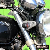 MADMAX バイク用品 汎用 丸形ミニヨーロピアンウインカー ブラック/スモーク 2個SET バリオス ゼファー 400 χ 750RS 1100【送料800円】_画像5