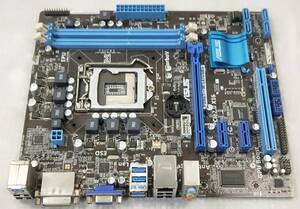 【中古パーツ】BIOS確認のみ、ASUS P8H61-M LE/USB3 マザーボード ＩＯパネル付 LGA1155 ■MB1866