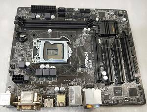 【中古パーツ】BIOS確認のみ、ASROCK B85M マザーボード ＩＯパネル付 LGA1150 ■MB1863