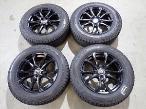 QR2404【送料無料225/65R17】OZ MSW 中古スタッドレスセット ハリアー ヴァンガード エクストレイル等★17×7.5J 114.3/5H ET45★