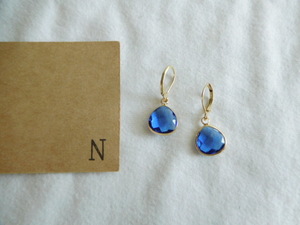  marron type earrings blue earrings hand made earrings 