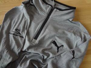 **Rfaula- профессиональный PUMA Rotation 1/4Zip[ серый 3XL] Cobra Puma кошка специальный заказ вышивка ввод тянуть over новый товар 