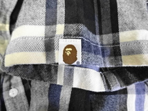 初期 BAPE 半袖 ネルシャツ A BATHING APE（ア ベイシング エイプ）NIGO ファレル着用タイプ 新品 アーカイブ ヴィンテージ_画像4