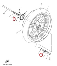 YAMAHA 純正 MT-15/FZS-Fi/FZ-Fi/YZF-R15[インド仕様’18年式～]/FZ25/ABS/FAZER25/ABS フロントホイール ベアリング_画像4