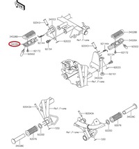 KAWASAKI 純正 W175['18-'19]/W175 SE['18-'19]/W175TR['20]/W175TR SE['20]/W175 Cafe['19-'20] メインステップ左 #34028-0035_画像3