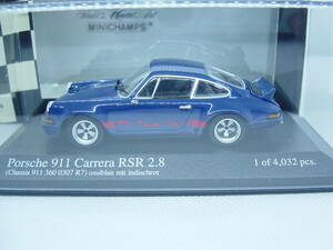 送料350円～ MINICHAMPS 1/43 Porsche 911 Carrera RSR 2.8 1973 Blue ポルシェ カレラ