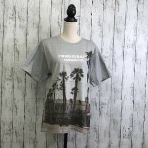 GYDA　ジェイダ　SCENERY Tシャツ　Fサイズ　グレー　風景フォトを全面にプリントしている 　S8-22　USED