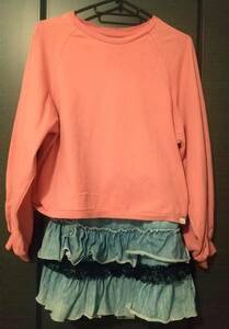  прекрасный товар GAPKIDS Gap Kids длинный рукав футболка XL 150. длинный рукав для девочки розовый cut and sewn 