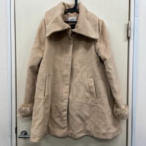 16279-5 1109N MURUA ムルーア コート 隠ボタン ベージュ系 長期保管品 シワあり Mサイズ