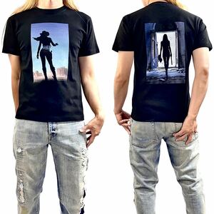 新品 ピストルギャル シルエット カウガール 殺し屋レディ 前後プリント Tシャツ S M L XL ビッグ オーバー サイズ XXL~5XL ロンT パーカー