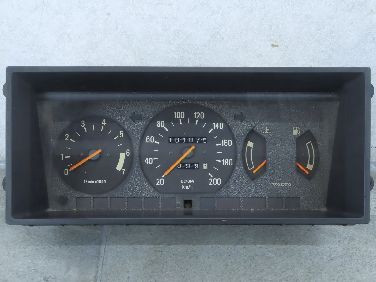 純正買蔵 VDO製 新品 外気温度計フルセット 52mmメーター ボルボ240 旧