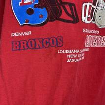 ■ 90s 90年代 ビンテージ USA製 JERZEES ジャージーズ NFL ブロンコス vs 49ers SUPER BOWL XXIV イラスト Tシャツ サイズXL アメフト ■_画像5