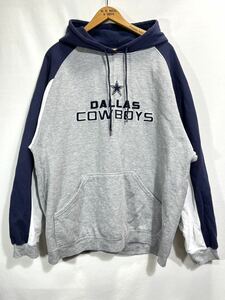 ■ Reebok リーボック NFL ダラス カウボーイ 刺繍 スウェット フーディー 古着 サイズXL パーカー アメカジ アメフト COWBOYS ■