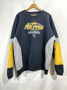 ■ GALT SAND ” Air Force ” ACADEMY アカデミー ロゴプリント スウェット トレーナー 古着 LARGE 紺 アメカジ アメリカ カレッジ ■