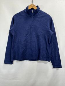 ■ 90s ビンテージ USA製 patagonia CAPILENE パタゴニア キャプリーン ハーフジップ フリース プルオーバー サイズS ネイビーアウトドア■