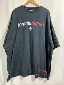 ■ ビックサイズ 90s-00s NIKE ナイキ NBA トロント ラプターズ ロゴイラスト 半袖 Tシャツ 古着 XXXXL ブラック アメカジ RAPTORS ■