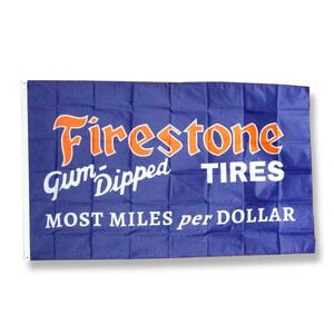 フラッグ インテリア FIRE STONE TIRES ファイヤーストーンタイヤ 92×152cm 旗 タペストリー バナー アメ